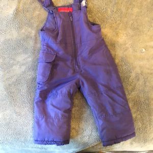 Snow pants for girls 2toddler purple London Fog/ like new/straps adjustable